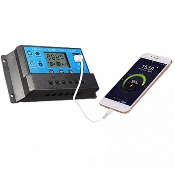 20A PWM Solarladeregler Solarregler 12V/24V Auto-LCD-Display